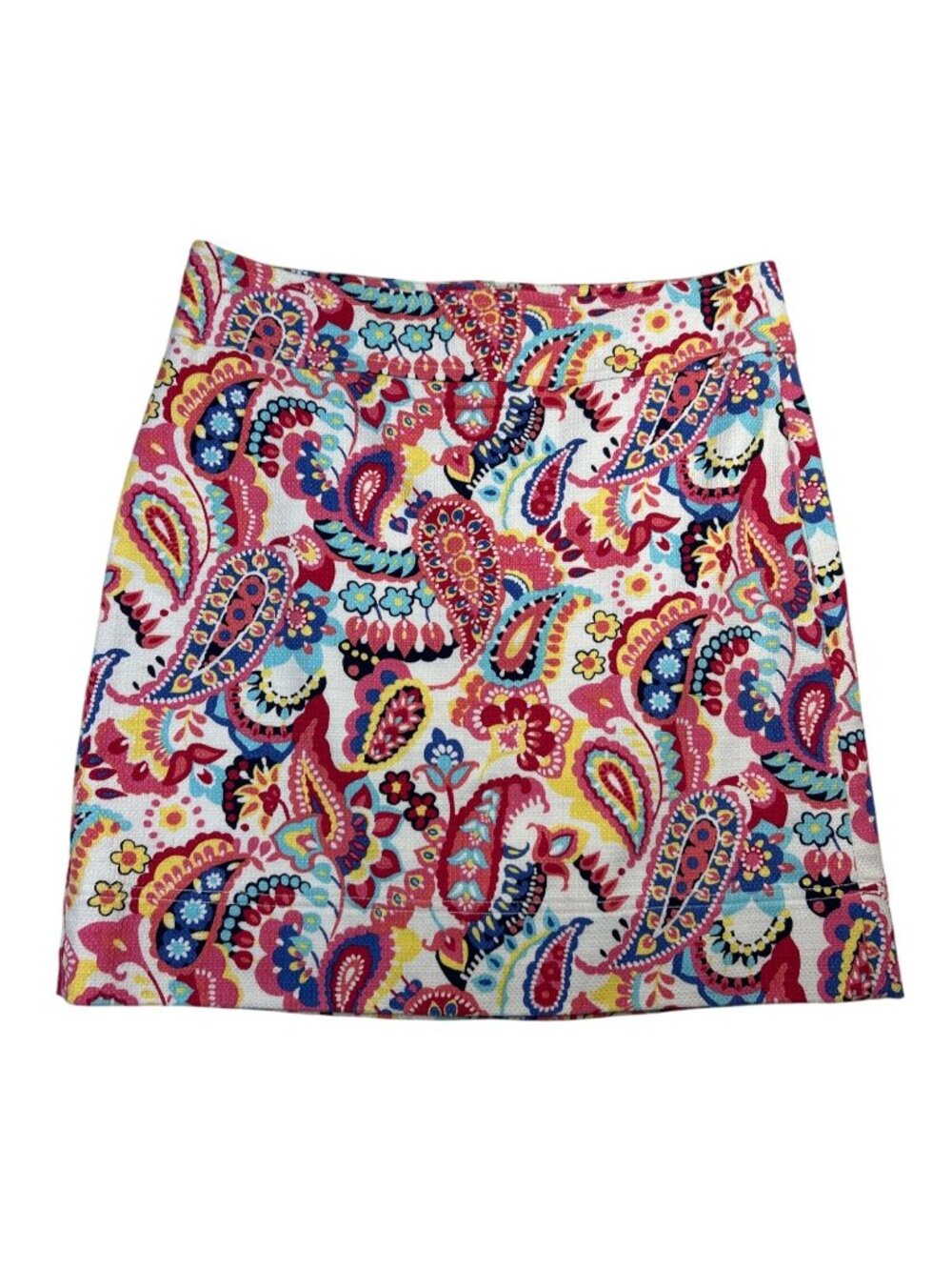 Talbots Women's 8 Persian Pencil Skirt Paisley Multicolor Mini Summer